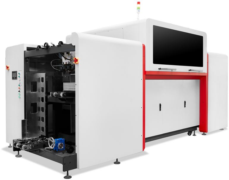 漢拓uv打印機品牌推出鋁扣板Single Pass打印機